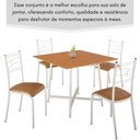 Ver imagem 3 de Conjunto Sala de Jantar Ella 90x90cm 4 Cadeiras Branca-jambo