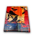 Ver imagem 4 de Quadro Decorativo Pássaros Negros em Fundo Abstrato Pintados a Mão Medindo 30x25cm