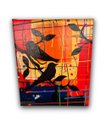 Ver imagem 6 de Quadro Decorativo Pássaros Negros em Fundo Abstrato Pintados a Mão Medindo 30x25cm