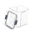 Ver imagem 5 de Pote Hermético Quadrado Transparente Com Trata 1L Cinza