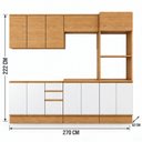 Ver imagem 4 de Cozinha Modulada Completa Compacta 12 Portas Vivace Cinamomo/Off White