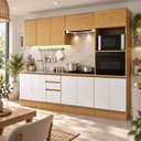 Ver imagem 1 de Cozinha Modulada Completa Compacta 12 Portas Vivace Cinamomo/Off White