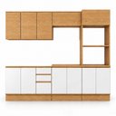 Ver imagem 3 de Cozinha Modulada Completa Compacta 12 Portas Vivace Cinamomo/Off White
