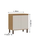 Ver mais imagens de Cozinha Modulada Completa Compacta 12 Portas Vivace Cinamomo/Off White