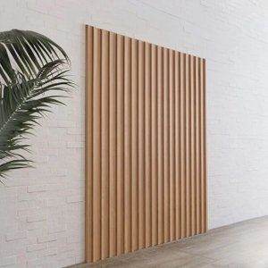 Painel Decorativo Ripado Mdf em Barra 134x183cm (2,45m²) Pa73 Pradel Móveis Freijó