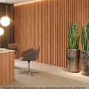 Ver imagem 4 de Painel Decorativo Ripado Mdf em Barra 134x183cm (2,45m²) Pa73 Pradel Móveis Freijó