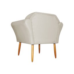 Kit 02 Poltronas Decorativa Amélia Pés Palito Suede Bege - DS Estofados - 5