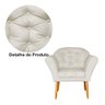 Kit 02 Poltronas Decorativa Amélia Pés Palito Suede Bege - DS Estofados - 6