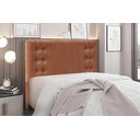 Ver imagem 2 de Cabeceira Casal 1,40m Genova Veludo - Pallazio - Cobre