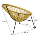 Ver imagem 3 de Cadeira para Área Externa Acapulco em Aço Carbono e Cordão de Fibra Sintética