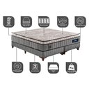 Ver imagem 3 de Cama Box Super King + Colchão Molas Ensacadas Cama Inbox com Euro Pillow Frost ThermoGel 193x203x60