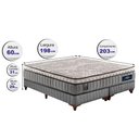 Ver imagem 2 de Cama Box Super King + Colchão Molas Ensacadas Cama Inbox com Euro Pillow Frost ThermoGel 193x203x60