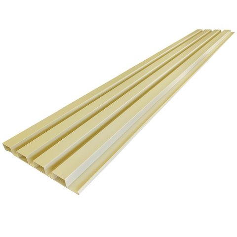 Painel Ripado Pvc 100cmx15cm 7un com 02 Canto Bariri - Tk:bege
