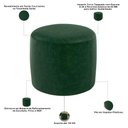 Ver imagem 5 de Puff Redondo 50cm Sala de Estar Living Coliseu W01 Couríssimo Verde - Lyam Decor