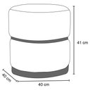 Ver imagem 2 de Puff Com Cinto E Aro Rosê Round B-262 Veludo Laranja