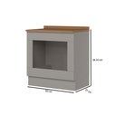 Ver imagem 3 de Balcão de Cozinha Americana para Forno de Embutir com Tampo 100% MDF Cinza/Nature - Henn