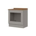 Ver imagem 2 de Balcão de Cozinha Americana para Forno de Embutir com Tampo 100% MDF Cinza/Nature - Henn