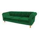 Ver imagem 2 de Sofá Chesterfield Duque 3 lugares 2,30 - Suede Verde Bandeira / sala de estar, recepção, barbearia