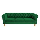 Ver imagem 1 de Sofá Chesterfield Duque 3 lugares 2,30 - Suede Verde Bandeira / sala de estar, recepção, barbearia