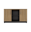 Ver imagem 3 de Armário Escritório Savoia Credenza 30mm Macadamia/preto