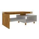 Ver imagem 5 de Mesa de Centro Sala Lima com Pés de Madeira Maciça Naturale/off White