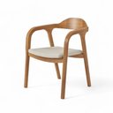 Ver imagem 1 de Cadeira Bugre Champagne Assento Tecido Bege Claro - 76903