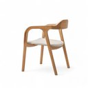 Ver imagem 2 de Cadeira Bugre Champagne Assento Tecido Bege Claro - 76903