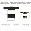 Ver imagem 4 de Armário de Cozinha Compacta 260cm Veneza Multimóveis V3697 Preto/Dourado