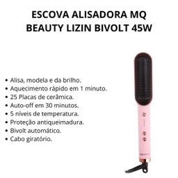Escova Alisadora Mq Beauty Lizin Bivolt 45w - 6