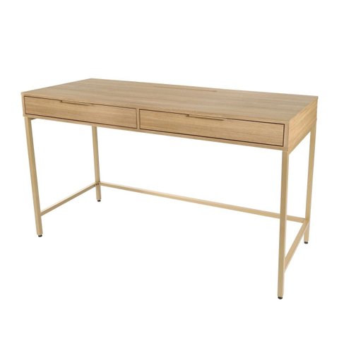Escrivaninha Square 2 Gavetas Tauari Dourado