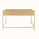 Ver imagem 6 de Escrivaninha Square 2 Gavetas 100% MDF Pés de Metal Tauari Dourado