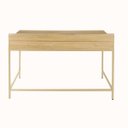 Ver imagem 4 de Escrivaninha Square 2 Gavetas Tauari Dourado