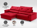 Ver imagem 3 de Sofá com Carregador Usb e Molas no Assento Retrátil Reclinável Nice 2,90m Velosuede - Netsofas
