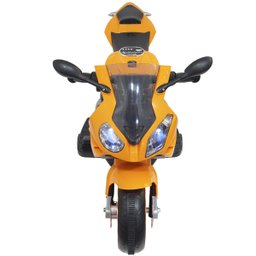 Mini Moto Elétrica Triciclo Criança Infantil Bateria 6V Luz Som Brinqway Bw-127 Laranja Bivolt - 4