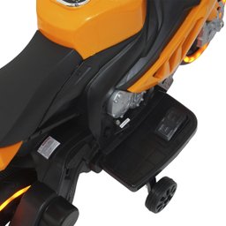 Mini Moto Elétrica Triciclo Criança Infantil Bateria 6V Luz Som Brinqway Bw-127 Laranja Bivolt - 6