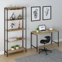 Ver imagem 1 de Kit Industrial 2 Peças Escrivaninha com Estante Active Yescasa