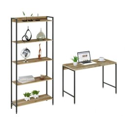 Kit Industrial 2 Peças Escrivaninha com Estante Active Yescasa - 4