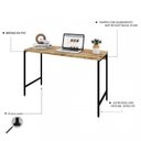 Ver imagem 6 de Conjunto Industrial 2 Peças Escrivaninha com Estante Active Yescasa Marrom