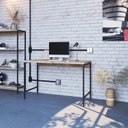 Ver mais imagens de Conjunto Industrial 2 Peças Escrivaninha com Estante Active Yescasa Marrom