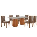 Ver imagem 2 de Mesa de Jantar Eloise 180cm Tampo Mdf Vidro com 6 Cadeiras Safira