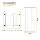 Ver imagem 2 de Prolongador Extensor para Portão Pet 80cm de Altura Extensor de 30cm Branco Itagold