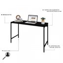 Ver imagem 5 de Conjunto Industrial 2 Peças Escrivaninha com Estante Active Yescasa Preto/Ônix