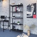 Ver imagem 7 de Conjunto Industrial 2 Peças Escrivaninha com Estante Active Yescasa Preto/Ônix