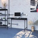 Ver mais imagens de Conjunto Industrial 2 Peças Escrivaninha com Estante Active Yescasa Preto/Ônix
