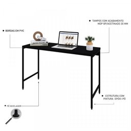Kit Industrial 2 Peças Escrivaninha com Estante Active Yescasa - 5