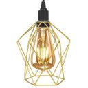 Ver imagem 3 de 2 Pendentes Aramado Teto Cálice P Luminária Lustre Retrô Balcão + Lâmpada Led ST64 Vintage