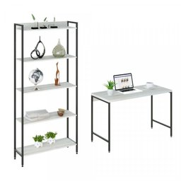 Kit Industrial 2 Peças Escrivaninha com Estante Active Yescasa - 6