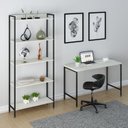 Ver imagem 1 de Conjunto Industrial 2 Peças Escrivaninha com Estante Active Yescasa Branco