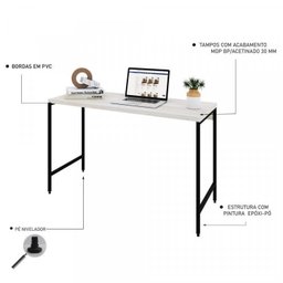 Kit Industrial 2 Peças Escrivaninha com Estante Active Yescasa - 7