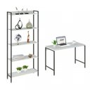 Ver imagem 6 de Conjunto Industrial 2 Peças Escrivaninha com Estante Active Yescasa Branco